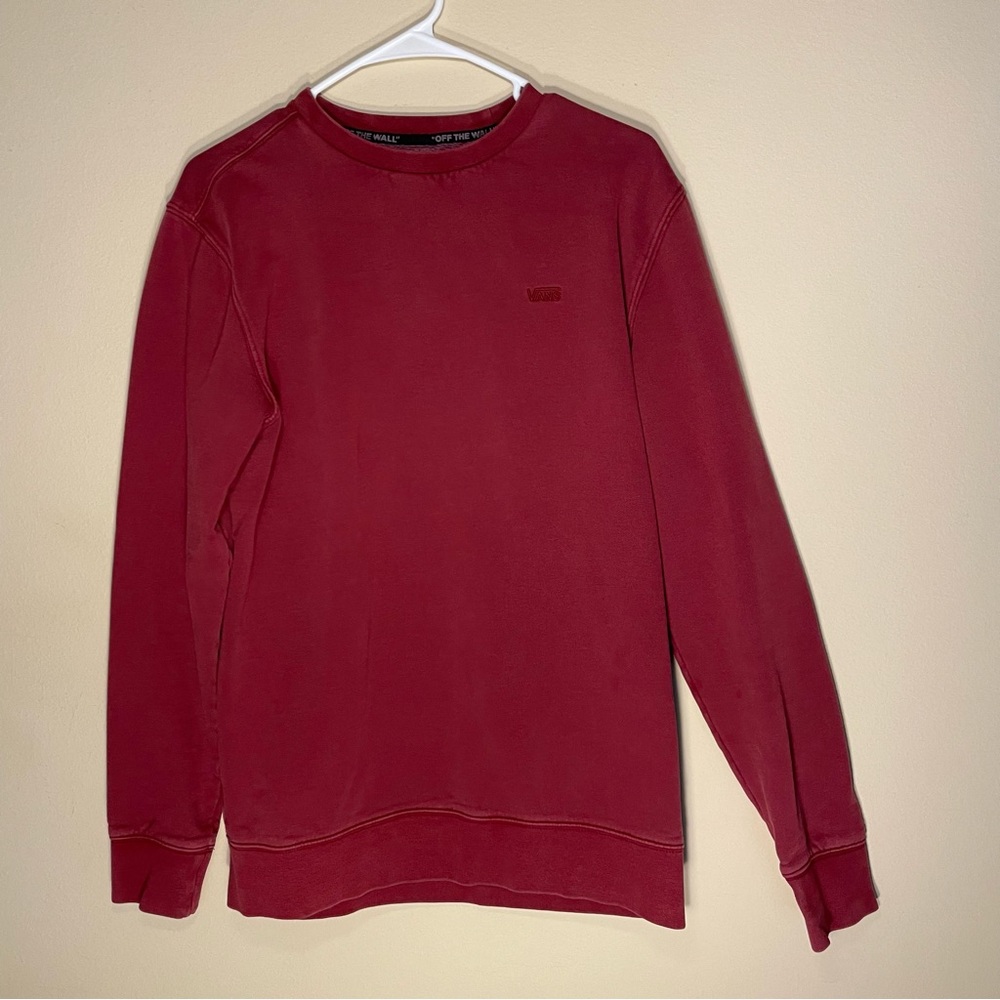 Small maroon VANS crewneck sweatshirt